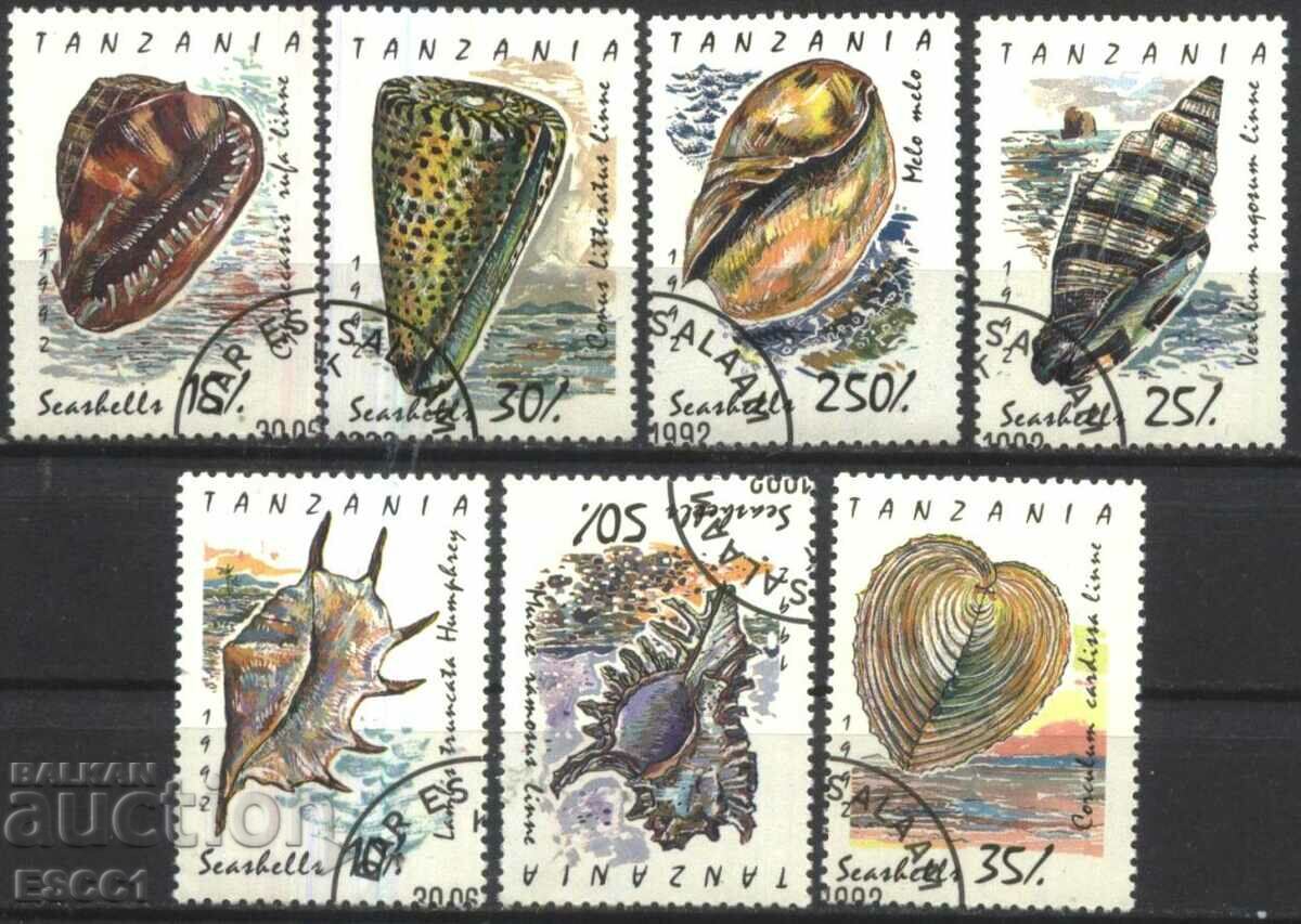 Stamped Stamps Marine Fauna Shells 1992 from Tanzania