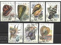 Клеймовани марки Морска Фауна Раковини 1992 от Танзания
