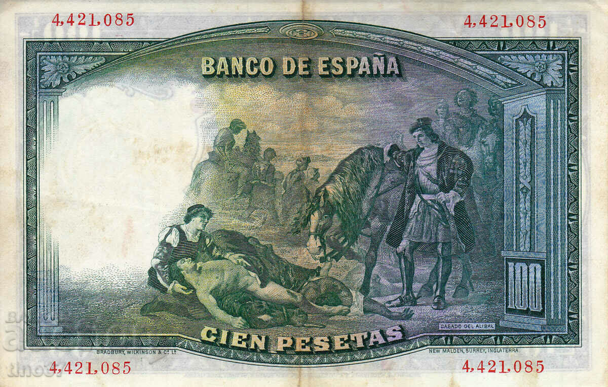 Auction tino37- SPAIN - 100 PESETS - 1931 - VF Auction tino37- SPAIN - 100 PESETS - 1931 - VF