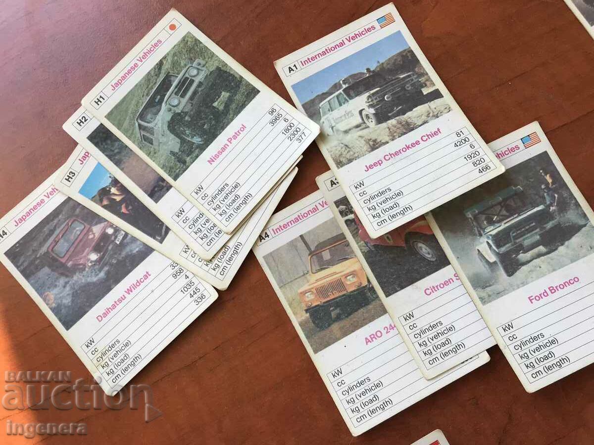 Auction  RETRO CAR COLLECTION CARDS TT DATA DECK