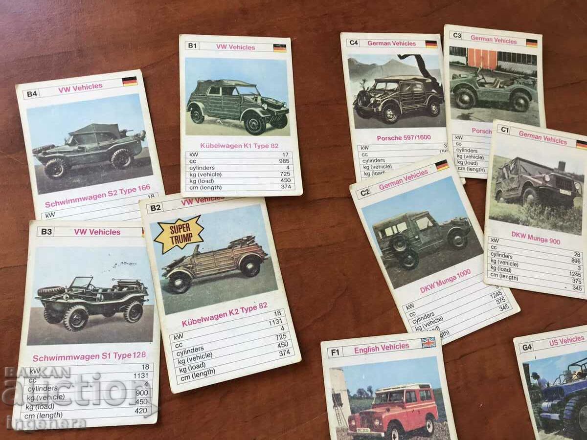 RETRO CAR COLLECTION CARDS TT DATA DECK - 5