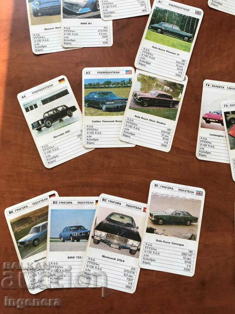 RETRO CAR COLLECTION CARDS TT DATA DECK with price 18.00 BGN | € 9.20 RETRO CAR COLLECTION CARDS TT DATA DECK with price 18.00 BGN | € 9.20
