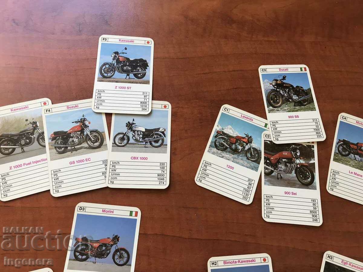 CARDS FOR COLLECTION MOTORCYCLE TT DATA DECK - 5 CARDS FOR COLLECTION MOTORCYCLE TT DATA DECK - 5