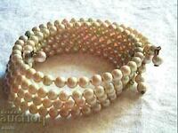 old beautiful bracelet of 5 rows of natural pearls