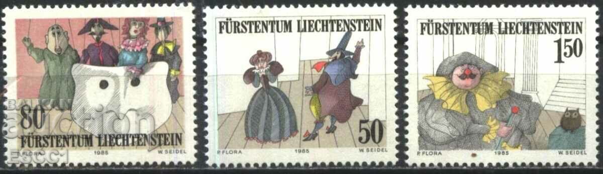 Чисти марки  Театър 1985 от Лихтенщайн