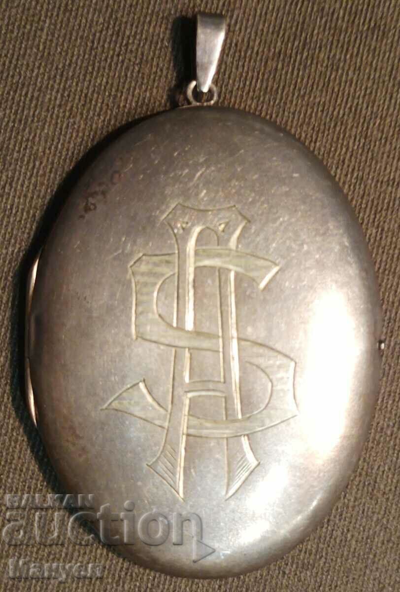 Beautiful, old silver-plated pendant.