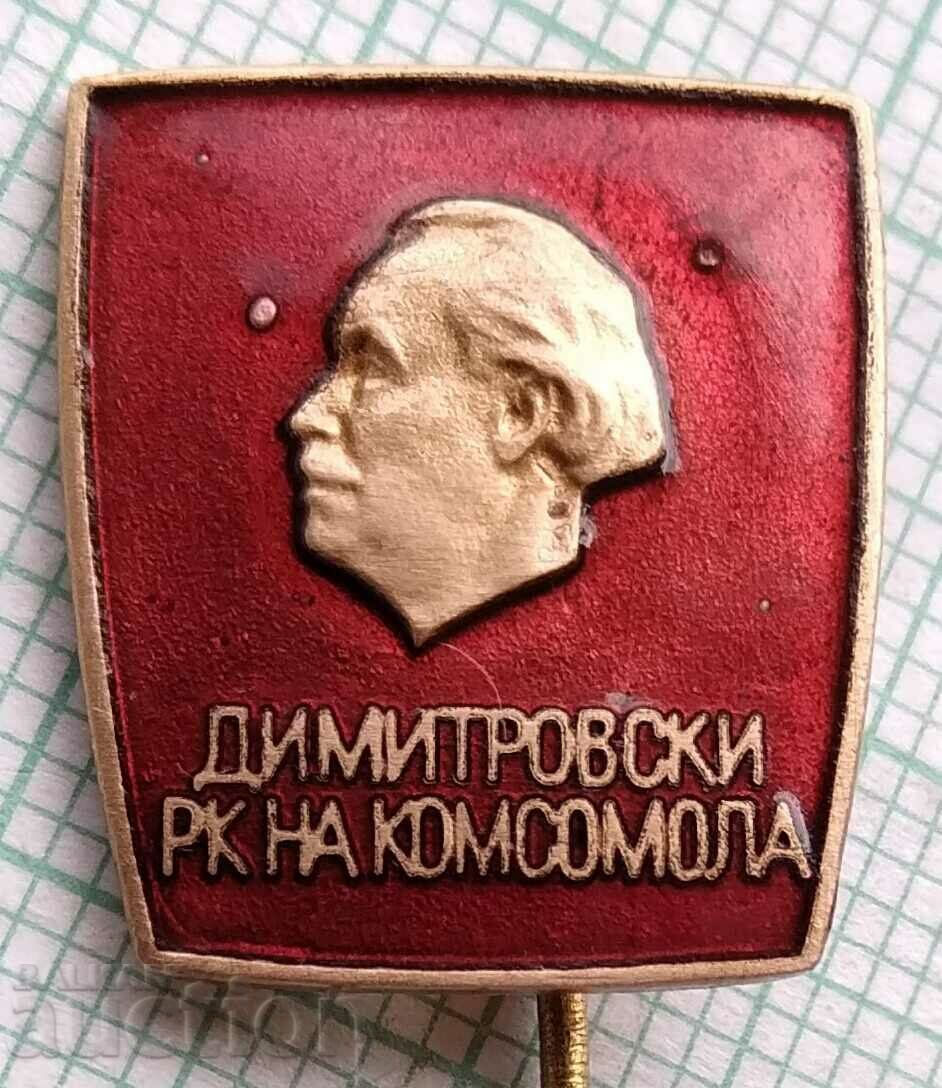 13829 Dimitrovsky district committee of the Komsomol - bronze enamel