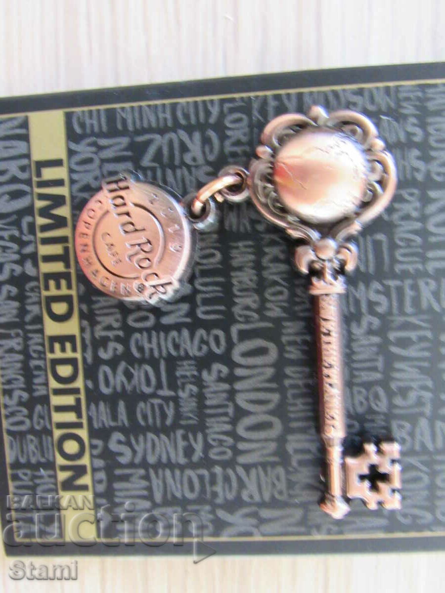 Auction Original metal badge Hard Rock Cafe Copenhagen, Denmark Auction Original metal badge Hard Rock Cafe Copenhagen, Denmark