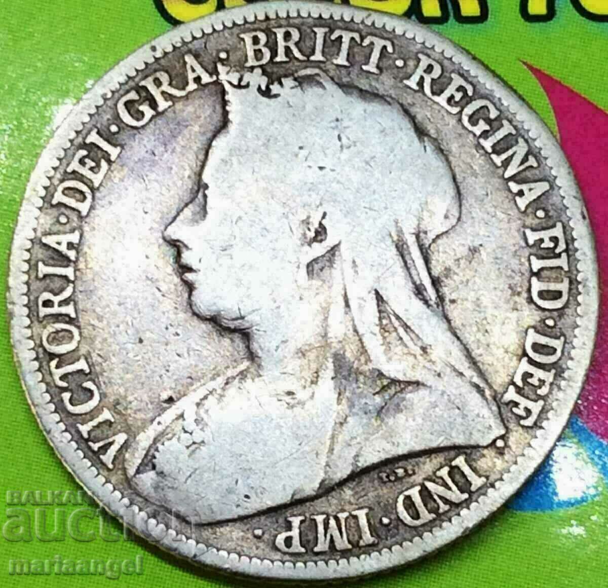 Великобритания 1  шилинг 1897  23,5мм 5,49г сребро