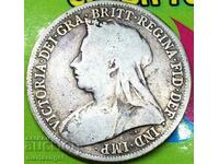 Marea Britanie 1 șiling 1897 23,5 mm 5,49 g argint