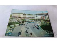 Пощенска картичка София Площад Ленин