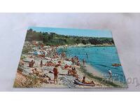 Пощенска картичка Къмпинг Черноморец Плажът 1983