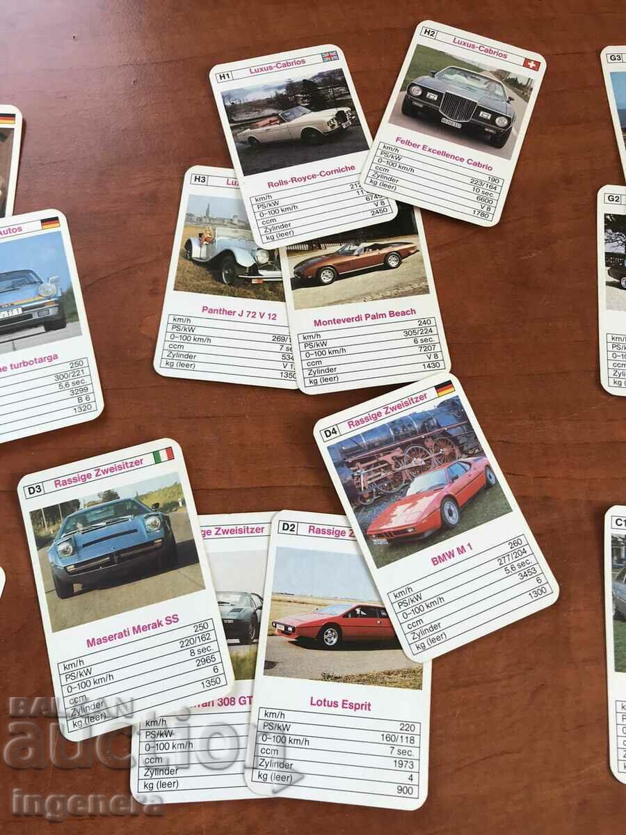 RETRO CAR COLLECTION CARDS TT DATA DECK - 6 RETRO CAR COLLECTION CARDS TT DATA DECK - 6