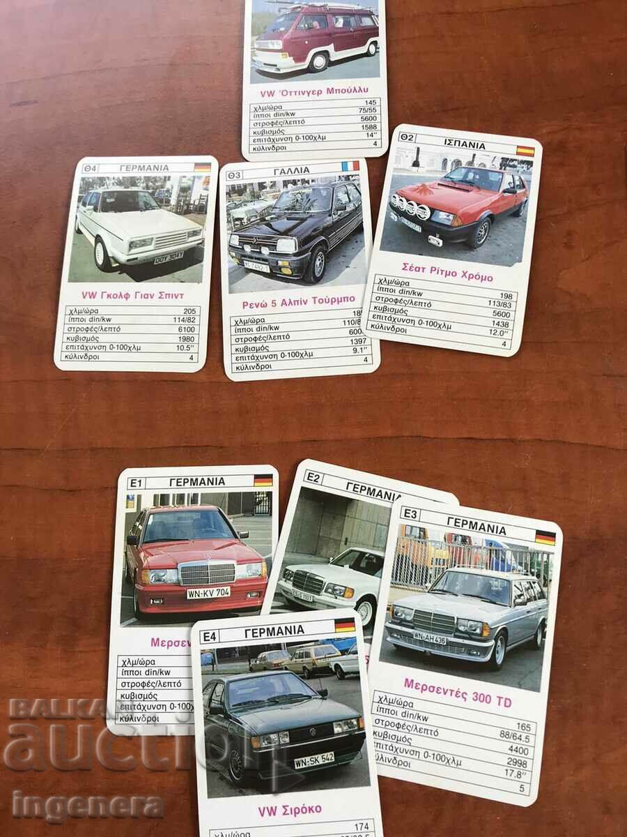 RETRO CAR COLLECTION CARDS TT DATA DECK - 6 RETRO CAR COLLECTION CARDS TT DATA DECK - 6