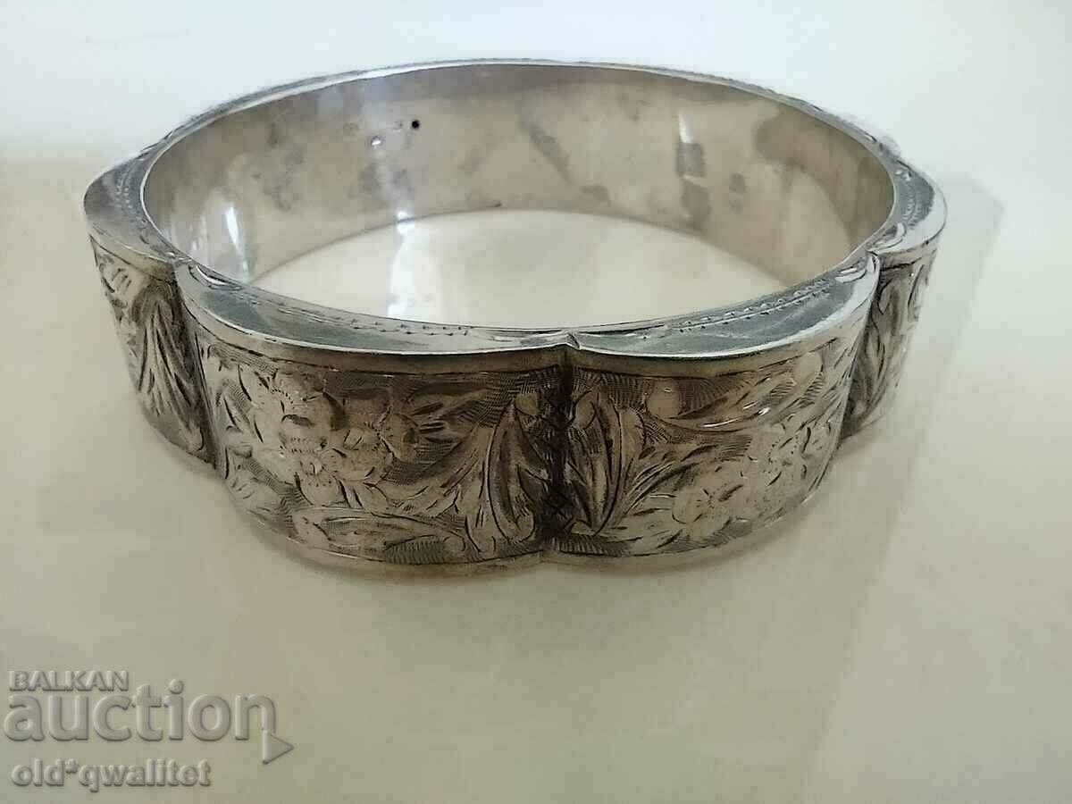 Attractive SILVER BRACELET with Viennese engraving - 5 Attractive SILVER BRACELET with Viennese engraving - 5
