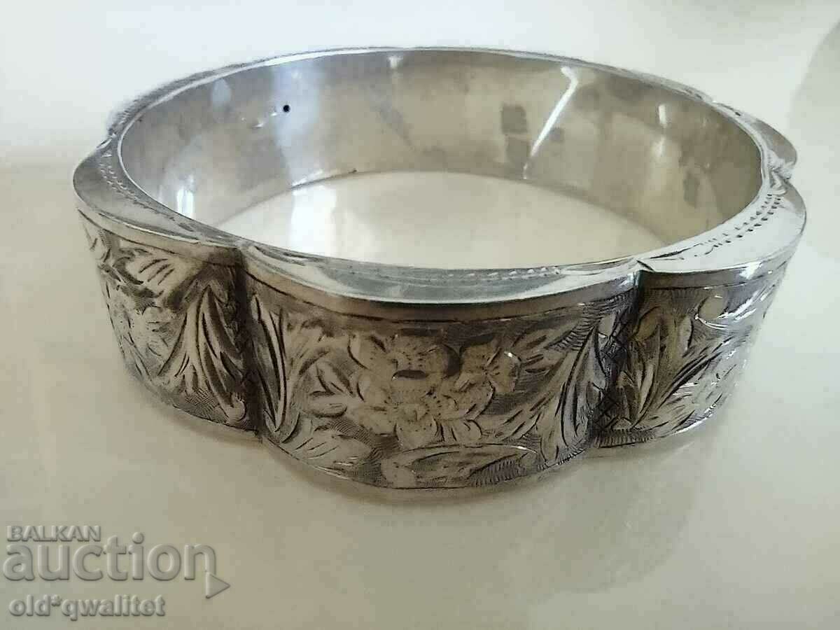Attractive SILVER BRACELET with Viennese engraving - 6 Attractive SILVER BRACELET with Viennese engraving - 6