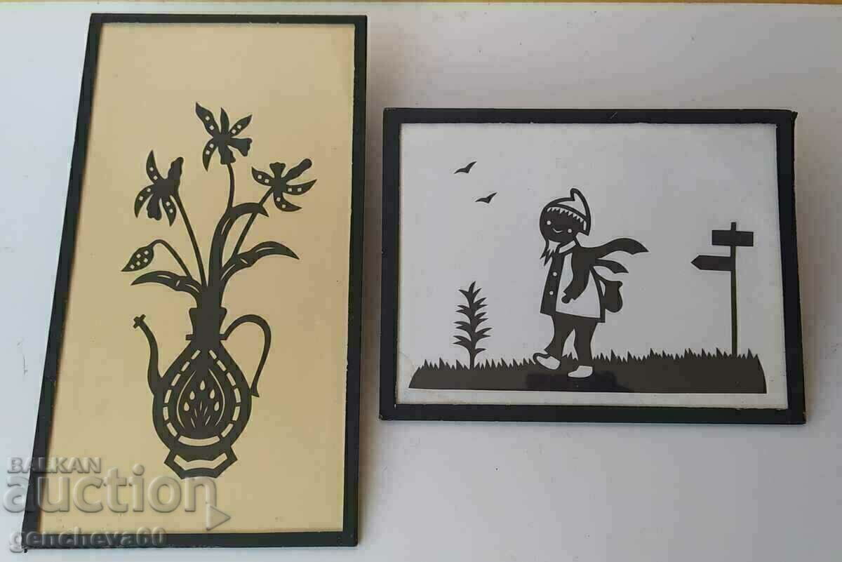 19th Century Original Silhouette - Rare, Old German Paintings - 5