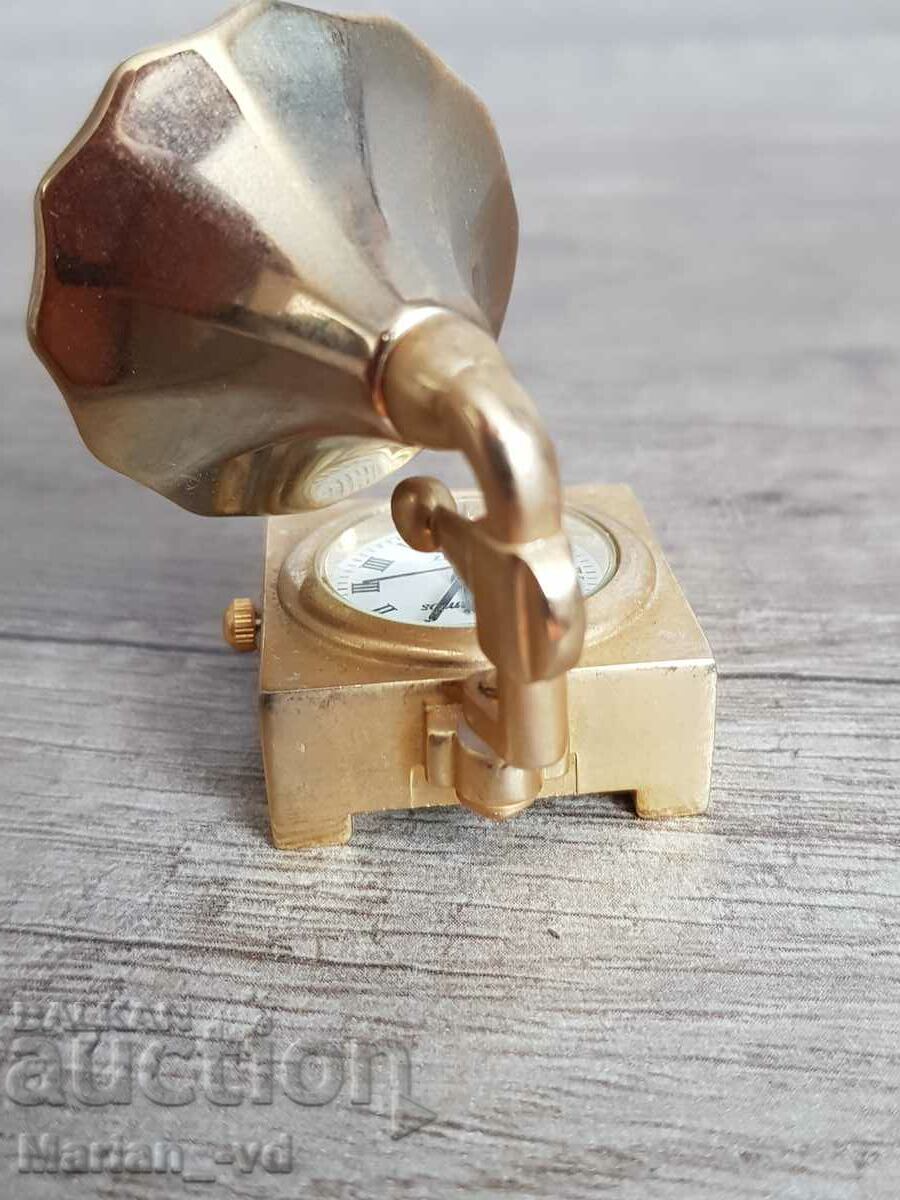 Miniature quartz clock "LE TEMPS"-gramophone - 5 Miniature quartz clock "LE TEMPS"-gramophone - 5