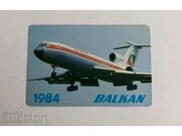 1984 BALKAN SOCIETY AIRLINE CALENDAR CALENDAR