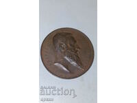 Copper plaque -Leopold II Belges 1894