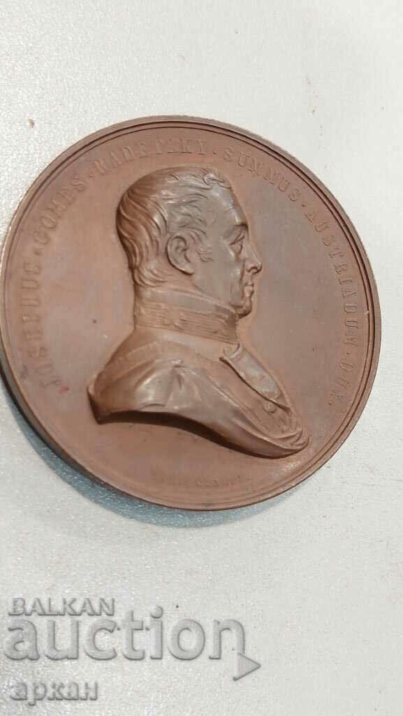 placa de cupru -Josephus Radetzky 1848 -1849