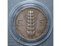 5 centesimi 1922