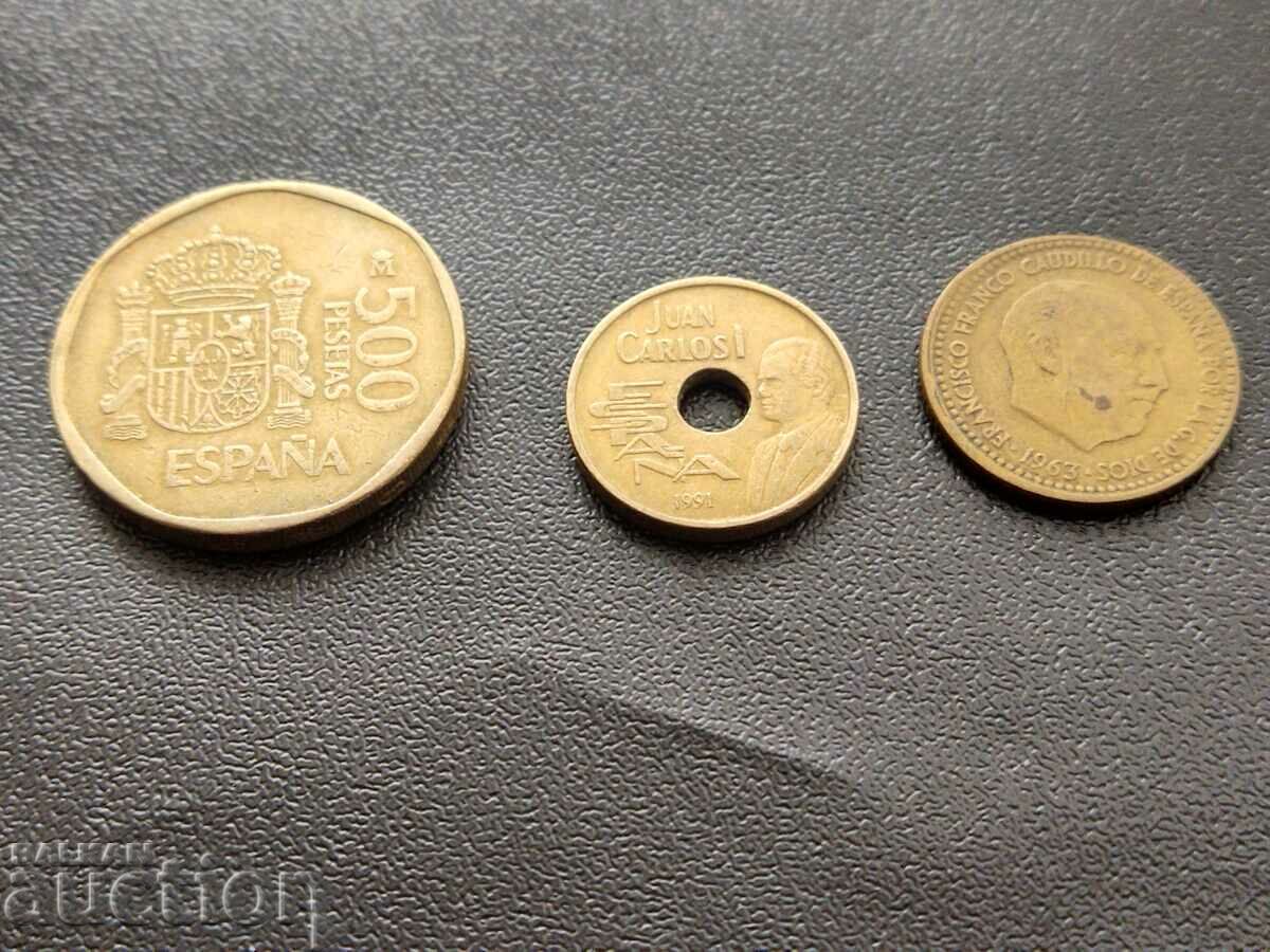 Spain coins 1990, 1991 and 1963 pesetas with price 2.00 BGN | € 1.02 Spain coins 1990, 1991 and 1963 pesetas with price 2.00 BGN | € 1.02