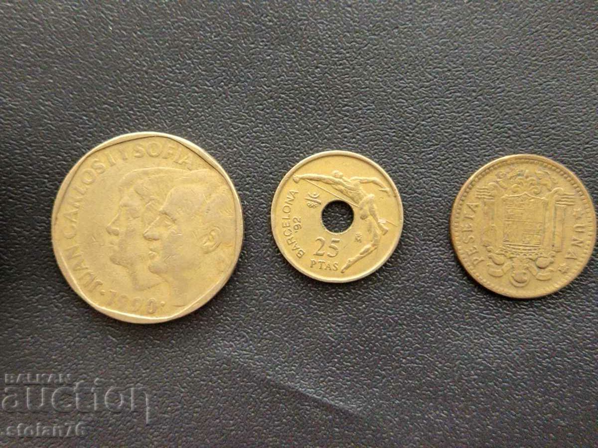 Auction Spain coins 1990, 1991 and 1963 pesetas Auction Spain coins 1990, 1991 and 1963 pesetas