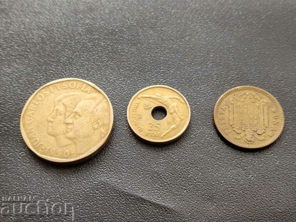 Delivery of Spain coins 1990, 1991 and 1963 pesetas Delivery of Spain coins 1990, 1991 and 1963 pesetas
