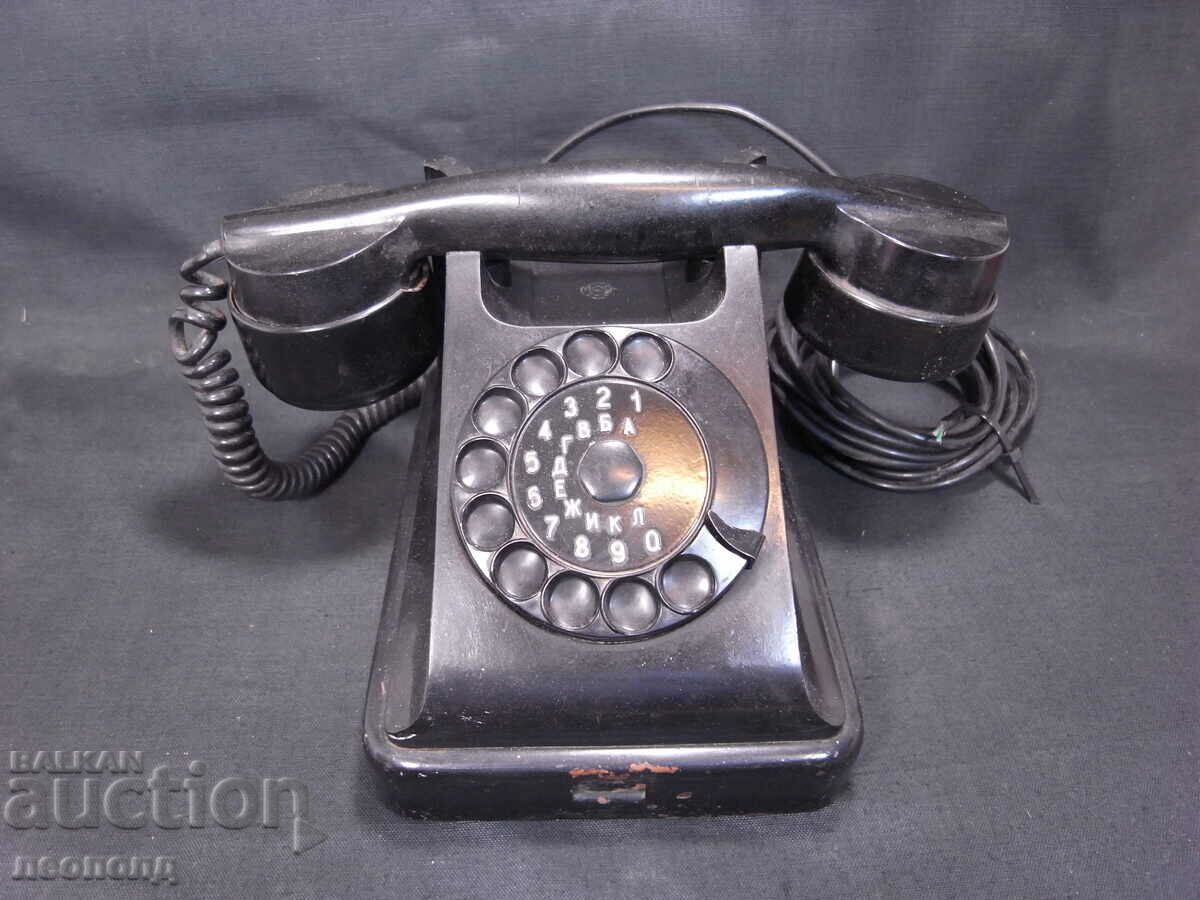 OLD RETRO SOC USSR BAKELITE TELEPHONE WITH WASHER VEF