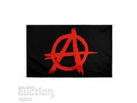 Steagul anarhiei 90 x 150 cm cu ochiuri / inele metalice. Anarhie