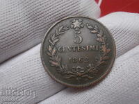5 centesims 1862