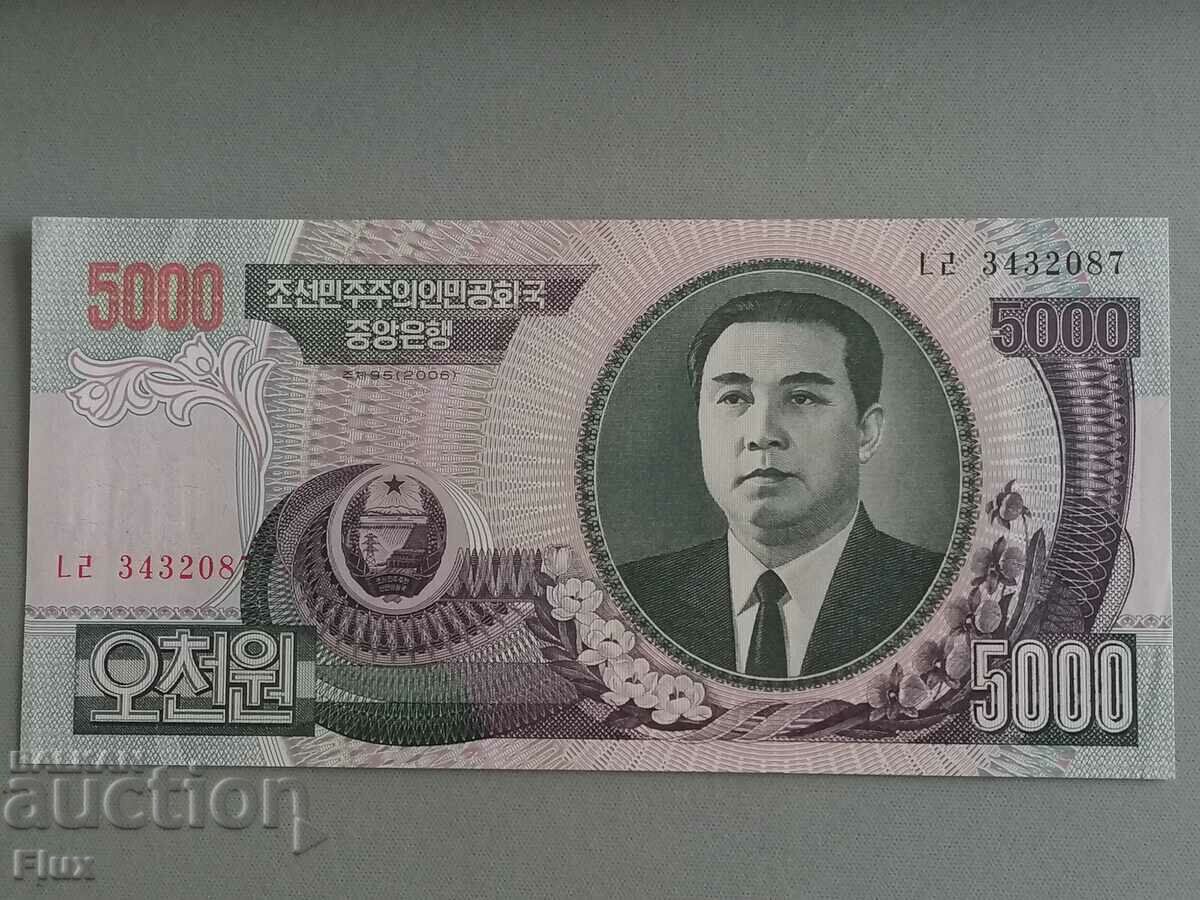 Bancnotă - Coreea de Nord - 5000 UNC | 2006.
