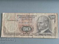 Bancnota - Turcia - 50 lire | 1970