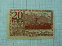 20 хелера 1920 г. нотгелд Австрия UNC