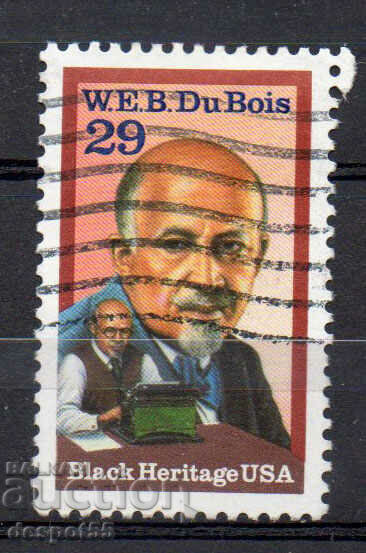 1992. SUA. Black Heritage - W.E.B. Dubois.