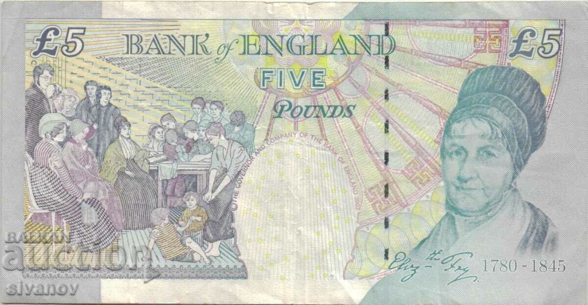 Auction Great Britain 5 pounds 2002 (2004) P 391c #4836 Auction Great Britain 5 pounds 2002 (2004) P 391c #4836