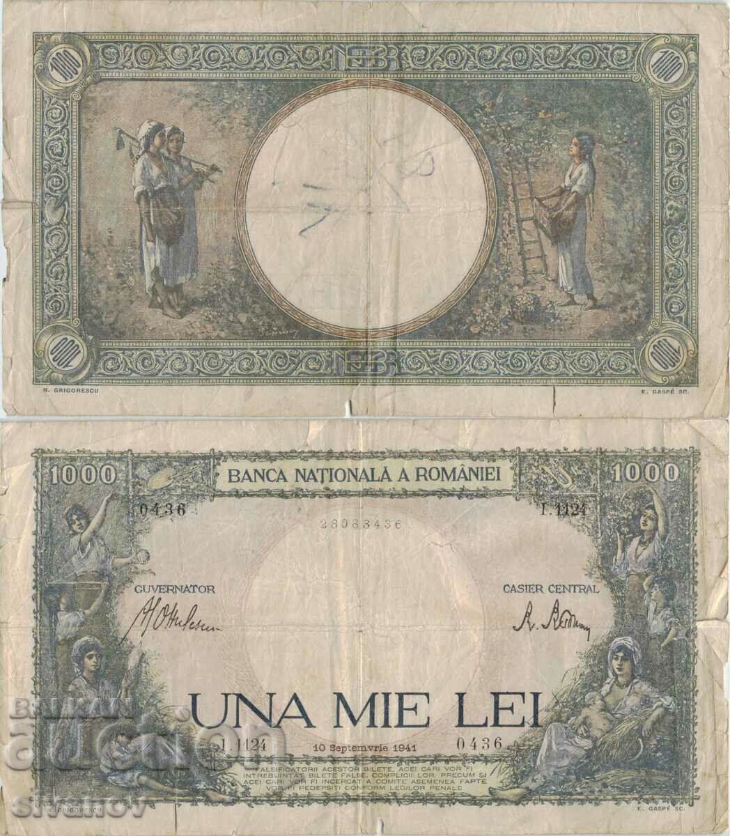 Romania 1000 lei 1941 year #4848