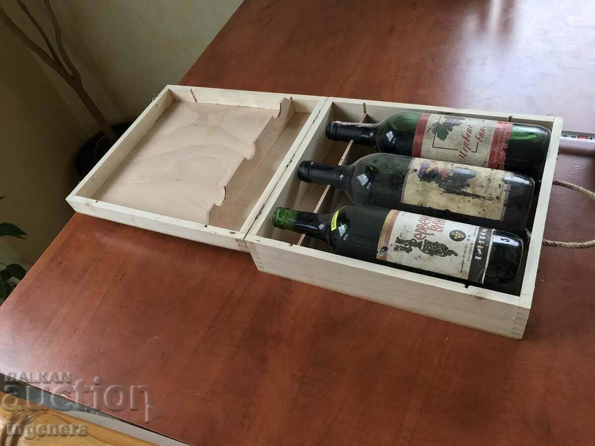 WINE BOX TRIGENED WOOD NEW - 6 WINE BOX TRIGENED WOOD NEW - 6