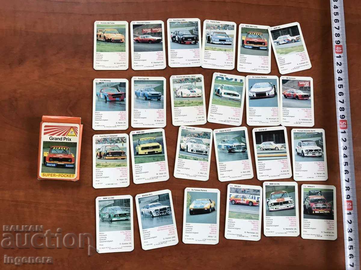 CARDS MINI DECK WITH RETRO CARS NO MISSING