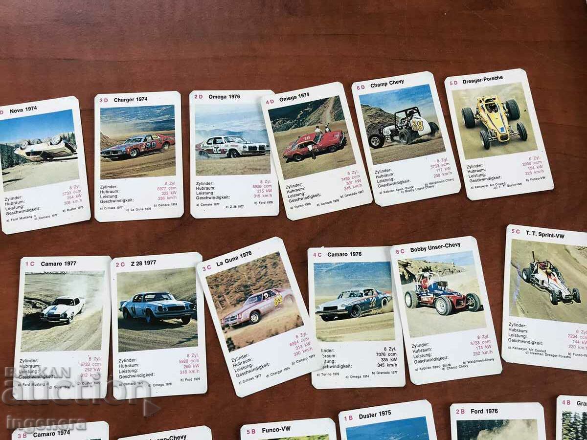 Auction CARDS MINI DECK WITH RETRO CARS NO MISSING Auction CARDS MINI DECK WITH RETRO CARS NO MISSING