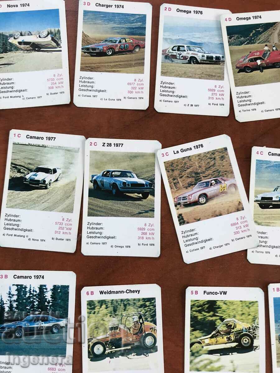 CARDS MINI DECK WITH RETRO CARS NO MISSING - 5 CARDS MINI DECK WITH RETRO CARS NO MISSING - 5