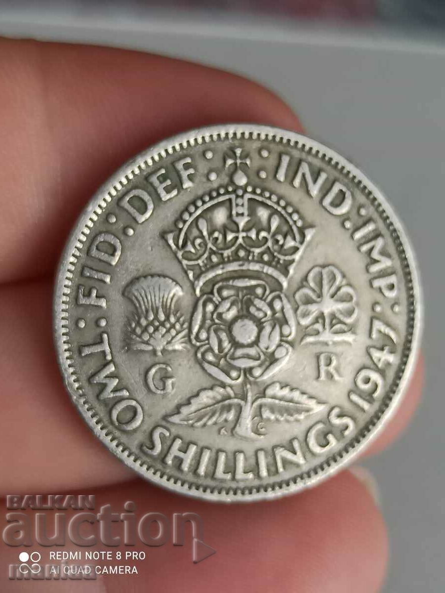Two Shillings 1947 with price 4.99 BGN | € 2.55 Two Shillings 1947 with price 4.99 BGN | € 2.55