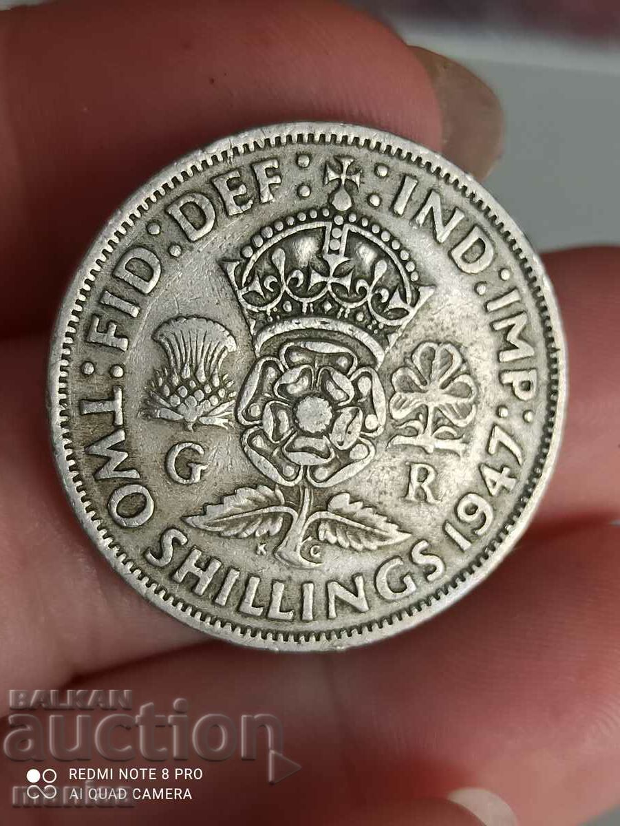 Two Shillings 1947 with price 4.99 BGN | € 2.55 Two Shillings 1947 with price 4.99 BGN | € 2.55