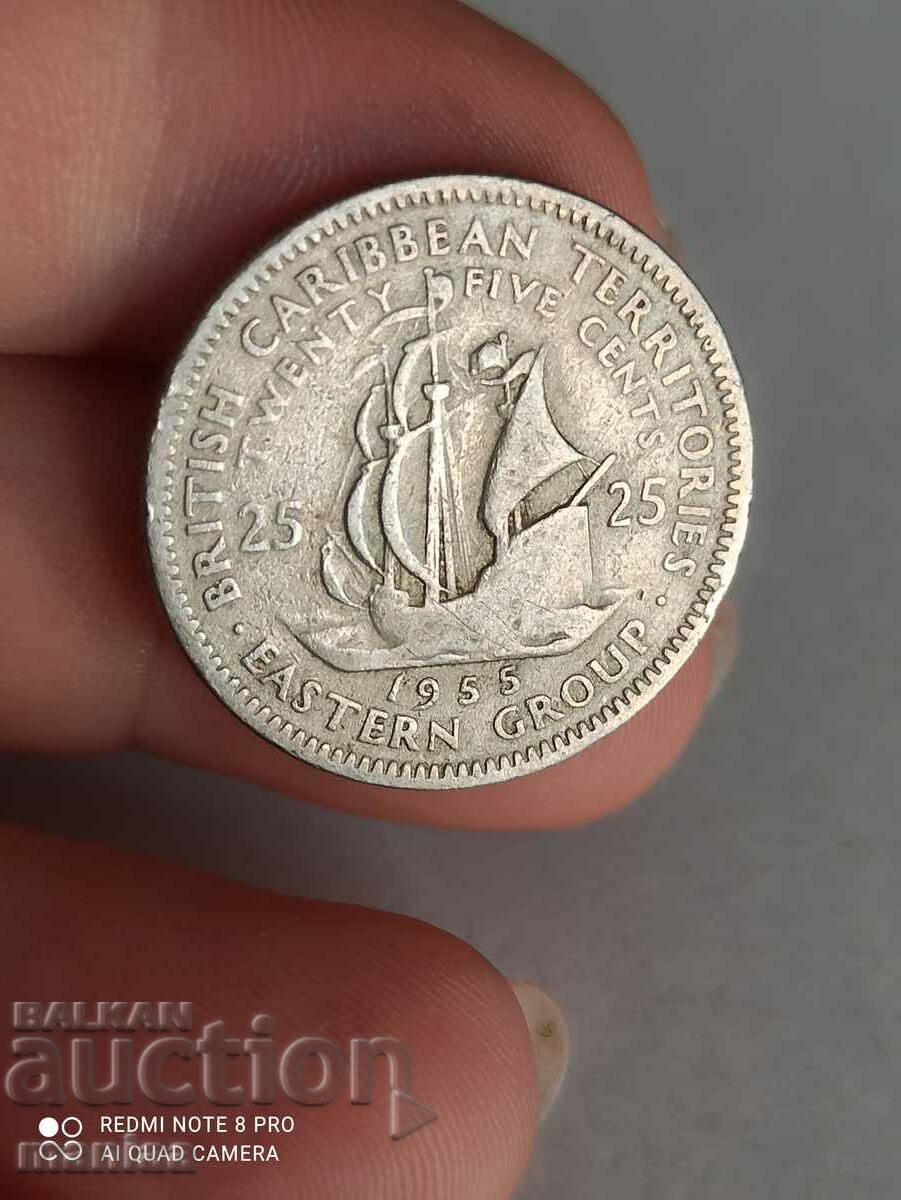 25 cents -1955- British Caribbean Territory with price 4.99 BGN | € 2.55 25 cents -1955- British Caribbean Territory with price 4.99 BGN | € 2.55