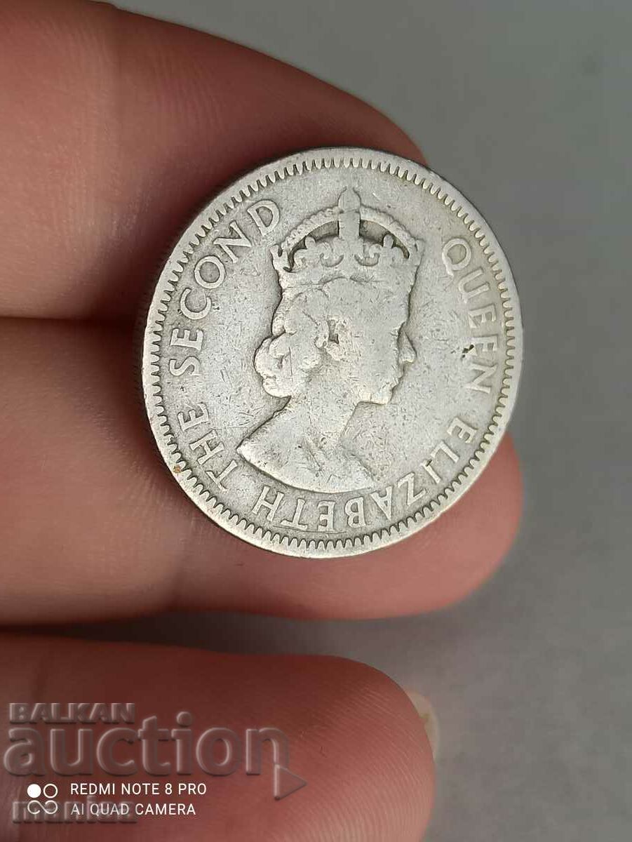 25 cents -1955- British Caribbean Territory - 6 25 cents -1955- British Caribbean Territory - 6