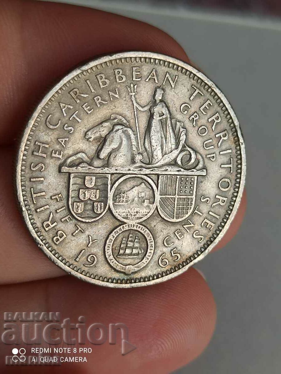 Британски карибски територии 50 цента 1965 г