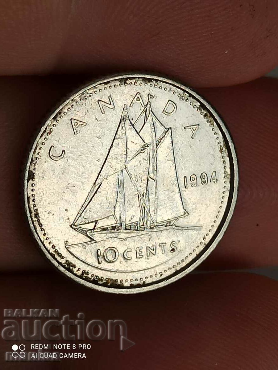 10 цента Канада 1994 г