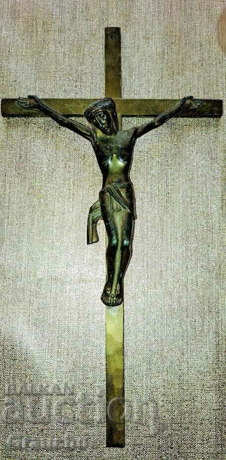 Crucifix din bronz antic