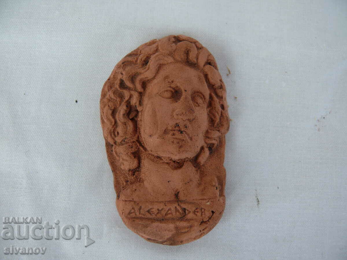 Figura veche din ceramică a lui Alexandru cel Mare #1402